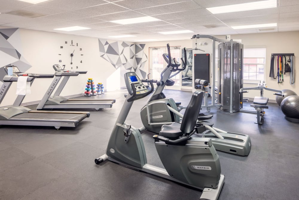 Fitness center at Hanover Place in Tinley Park, Illinois