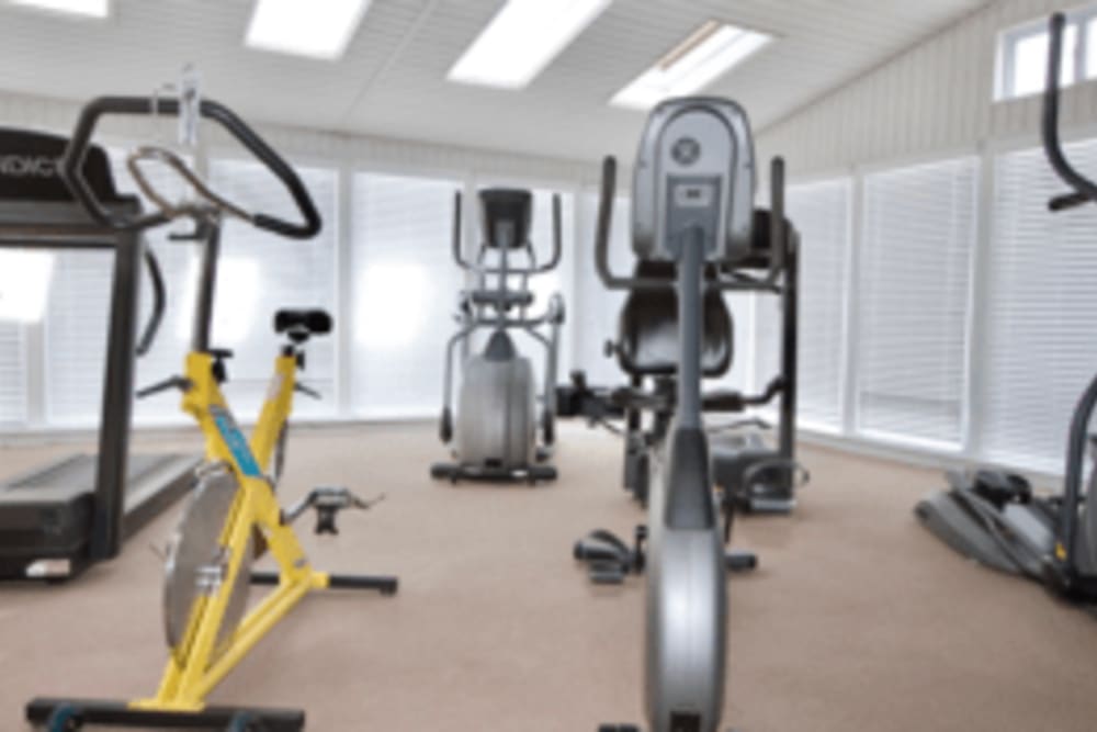 Cardio center in gym at Shoreline Apartments in Virginia Beach Virginia