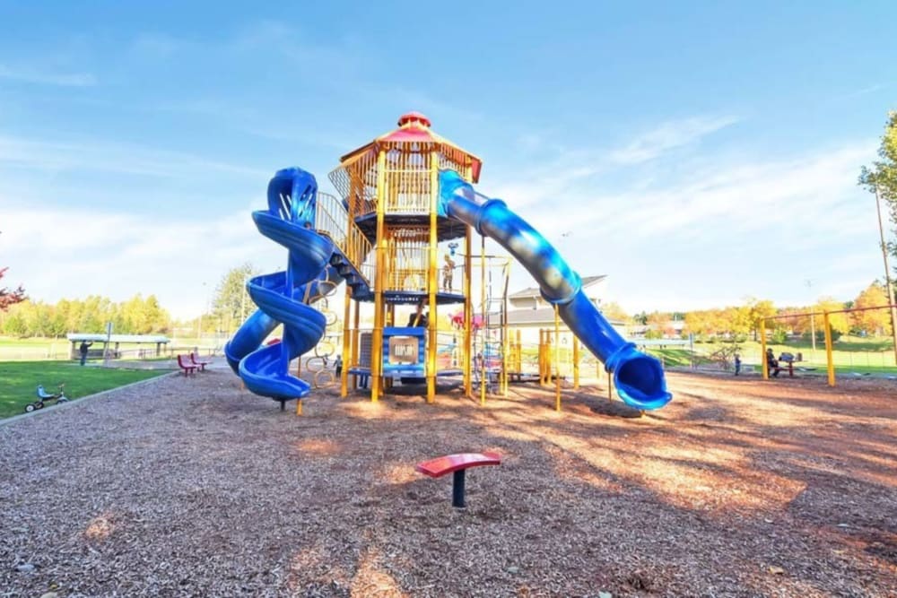 Playground for kids at The Park at Cooper Point Apartments in Olympia, Washington
