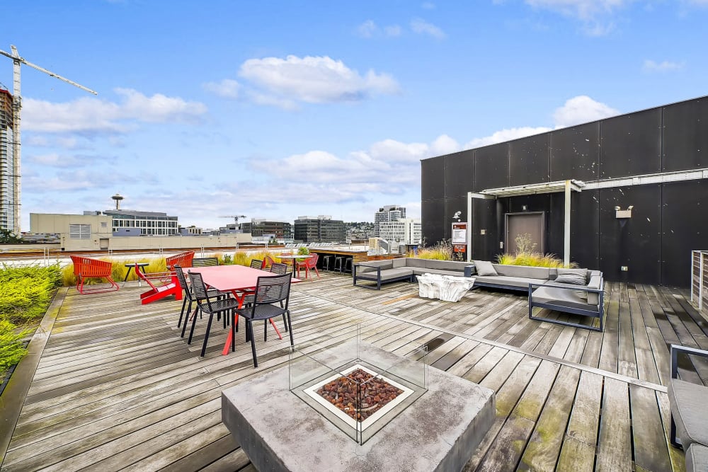 Amazing views from the rooftop lounge area at Alley South Lake Union in Seattle, Washington