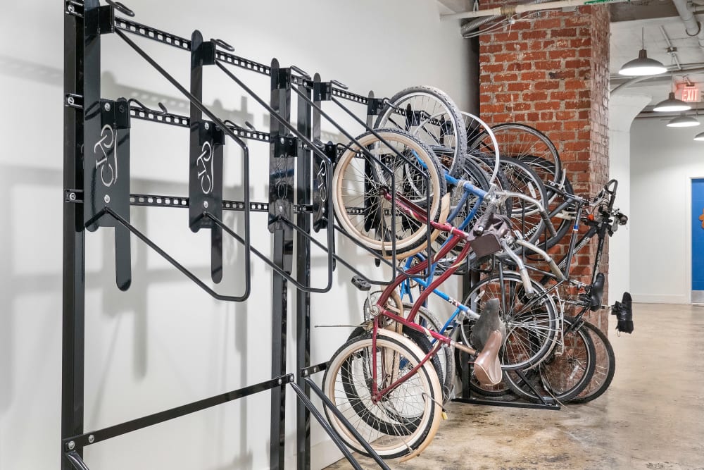 Bike storage at The Oliver in Richmond, Virginia