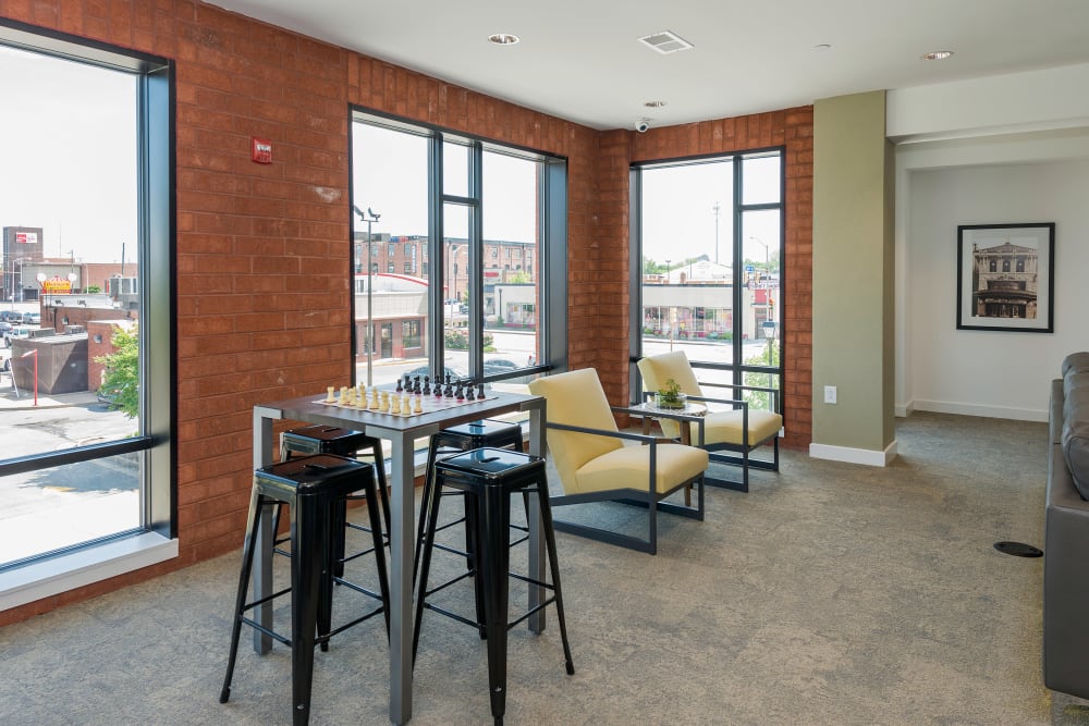 Spacious clubhouse at Element at Ghent in Norfolk, Virginia