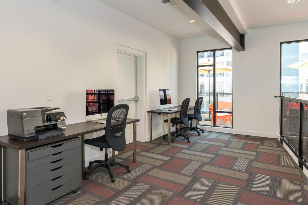 Workstations at Element at Ghent in Norfolk, Virginia