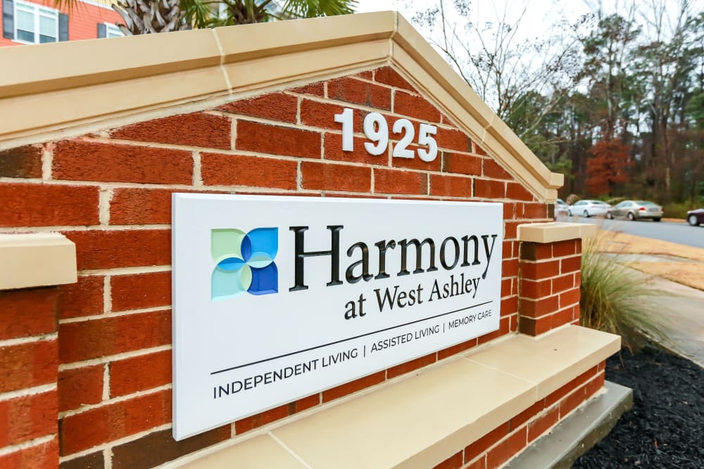 Community sign at Harmony at West Ashley in Charleston, South Carolina