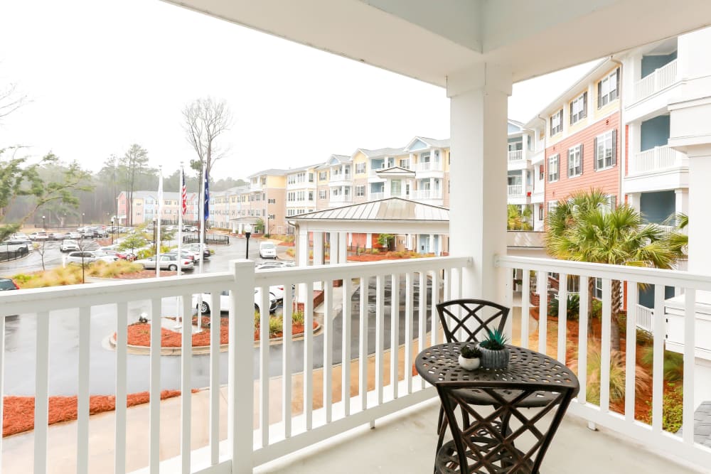 Apartment balcony at Harmony at West Ashley in Charleston, South Carolina
