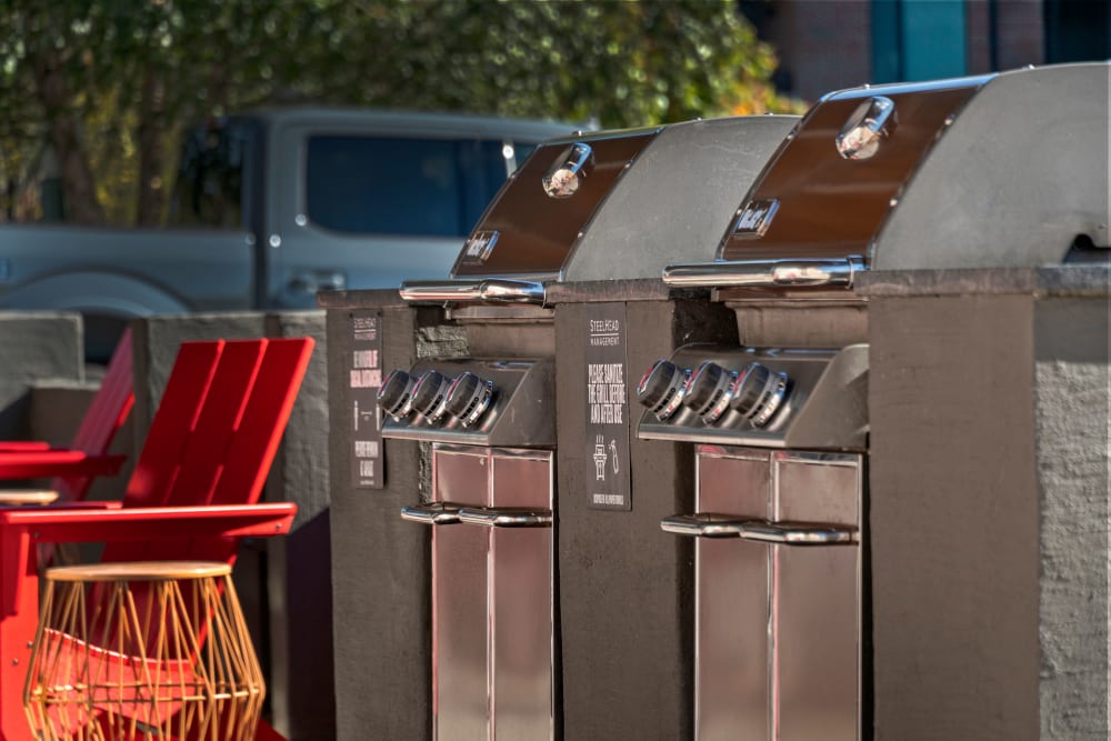 Grilling stations at The Preserve Scott's Addition in Richmond, Virginia