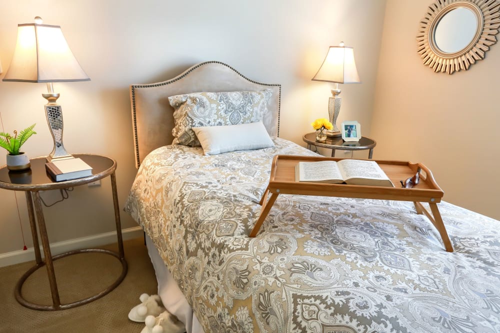 Apartment bedroom at Harmony at Wescott in Summerville, South Carolina