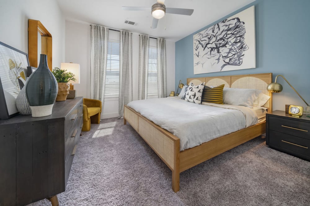 Beautiful bedroom at The Collins | Apartments in Charlotte, North Carolina
