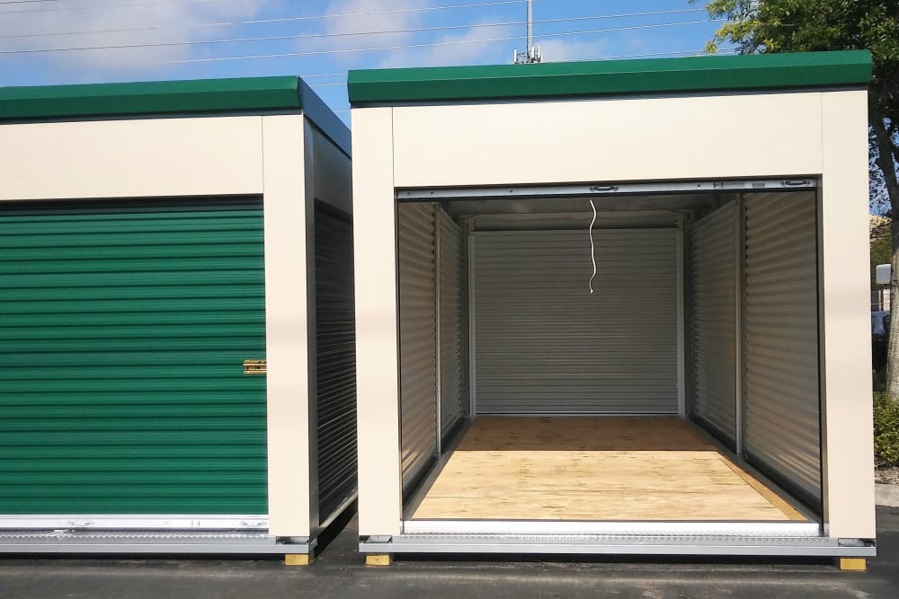 Drive up storage units at Burlington Self Storage - Wellington in Wellington, Florida