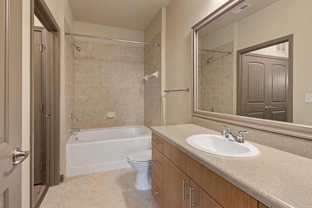 Bathroom at The Addison at South Tryon | Apartments & Townhomes in Charlotte, North Carolina