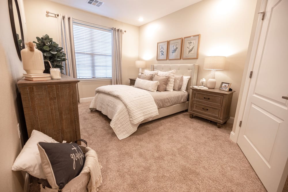 Resident bedroom at The Westbury Senior Living in Columbia, Missouri