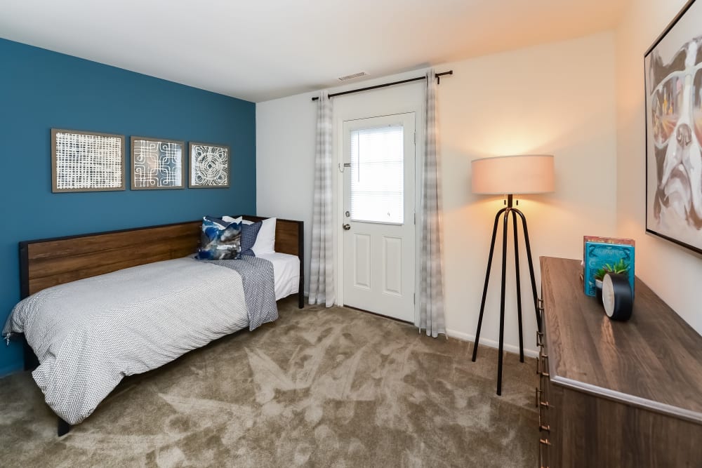 Cozy bedroom at 1022 West Apartment Homes in Gaffney, South Carolina