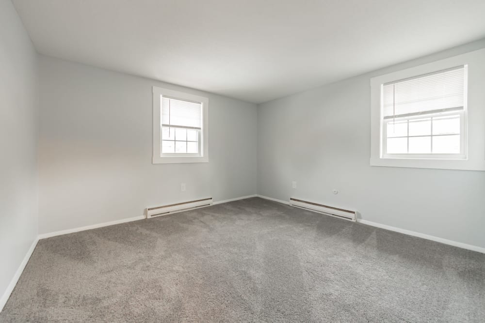 Carpeted bedroom at Eagle Rock Apartments at Nashua in Nashua, New Hampshire