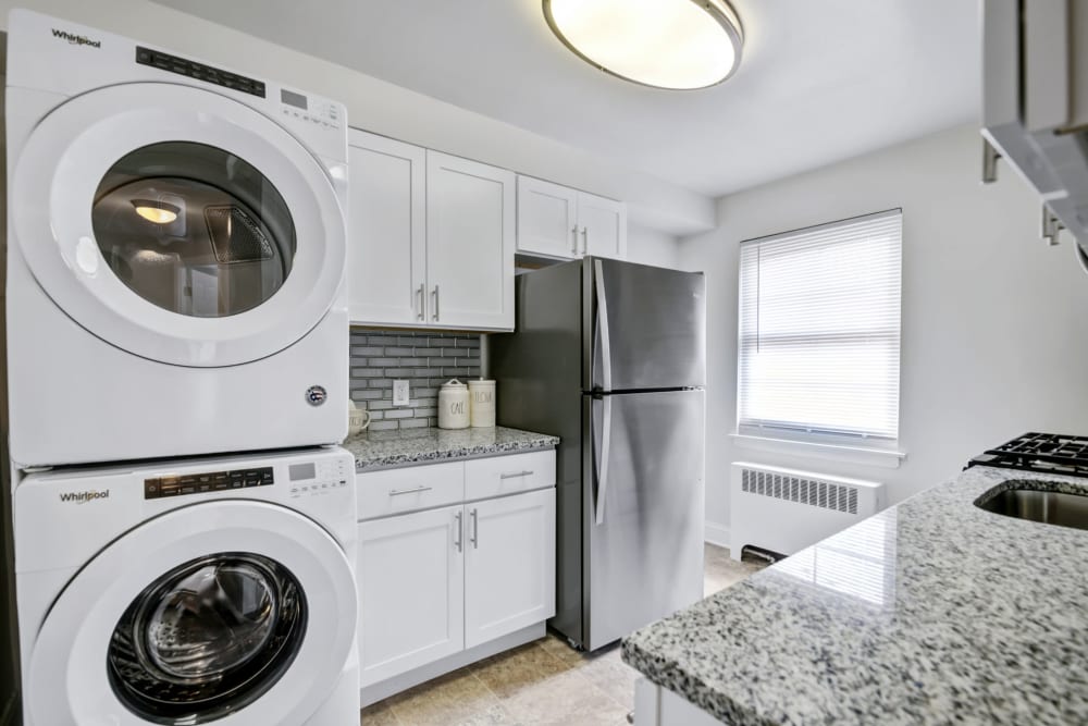 Washer and dryer at General Greene Village Apartment Homes in Springfield, New Jersey