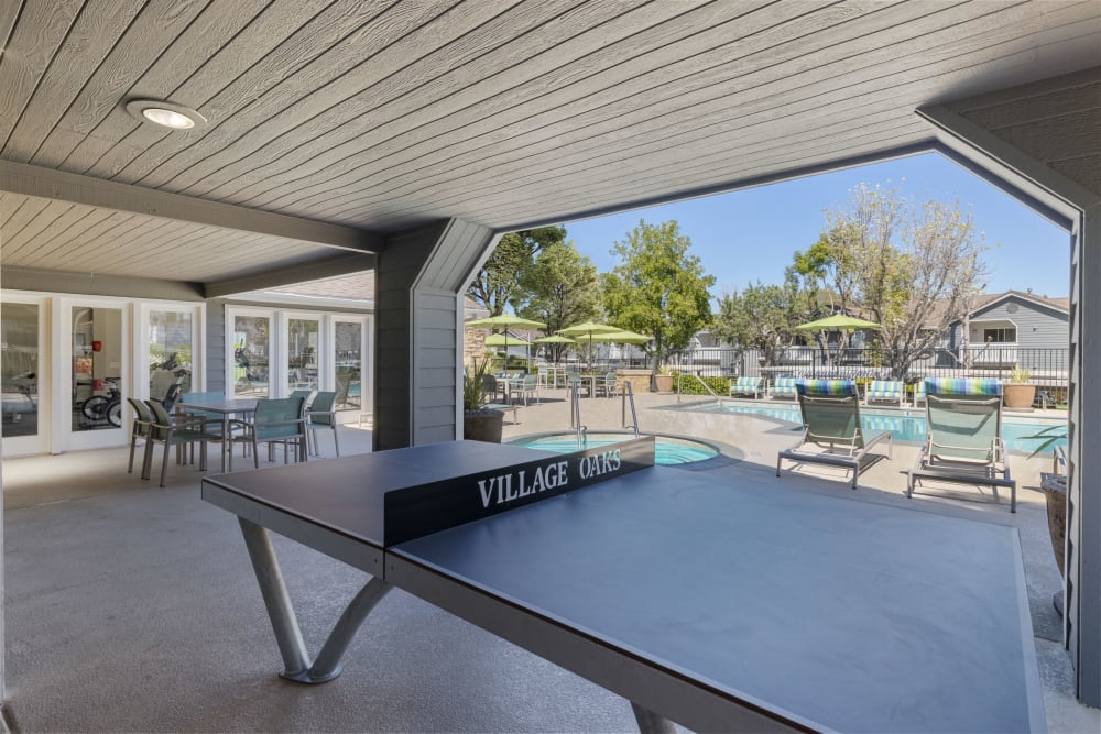 Ping Pong Table Poolside at Village Oaks in Chino Hills, California