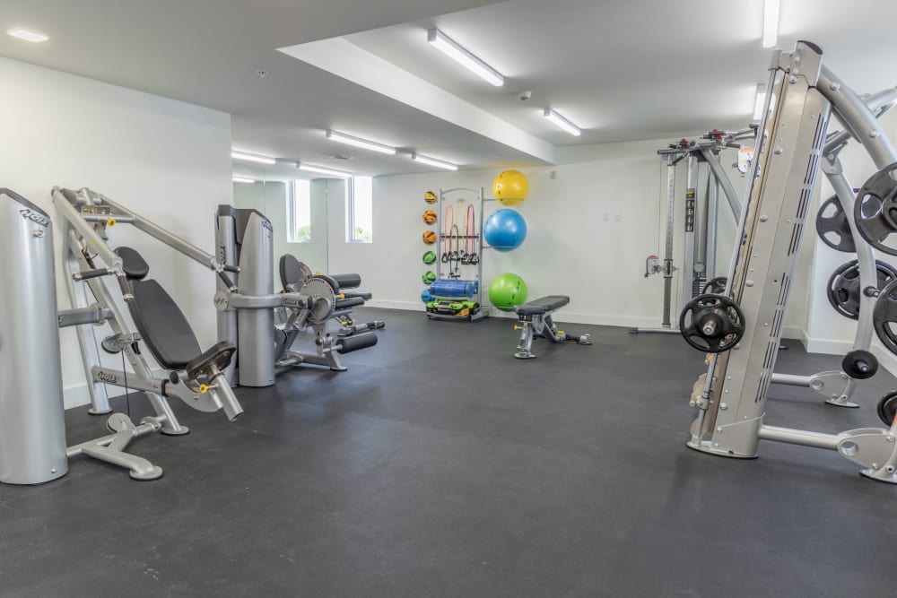 Spacious fitness center at 275 Fontaine Parc in Miami, Florida
