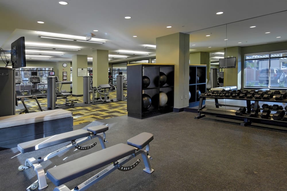 Fitness center at Parc Rosslyn