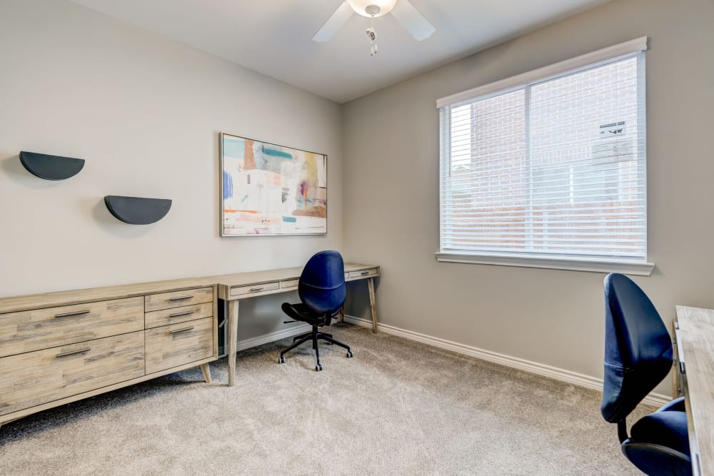 Office space in a model home at BB Living Harvest in Argyle, Texas