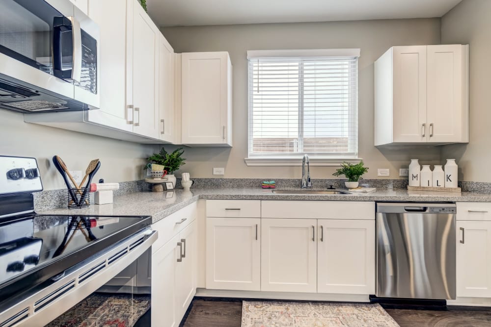 Stainless steel appliances in the kitchen at Antigua at Lakewood Ranch in Lakewood Ranch, Florida