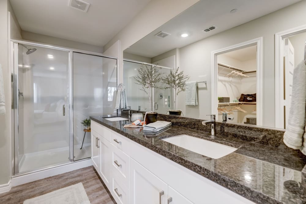 Spacious bathroom with walk in shower at Antigua at Lakewood Ranch in Lakewood Ranch, Florida