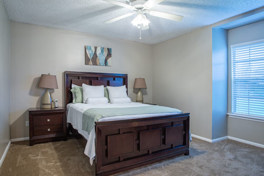 Bedroom at French Colony Apartments in Lafayette, Louisiana