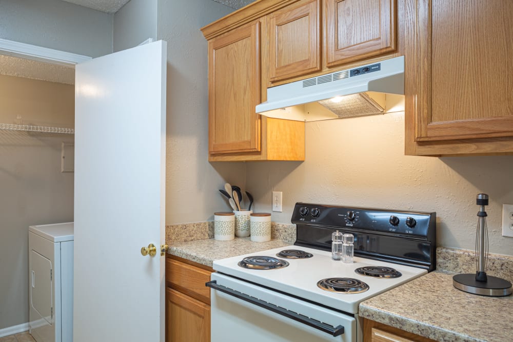 Kitchen Area at French Colony Apartments in Lafayette, Louisiana