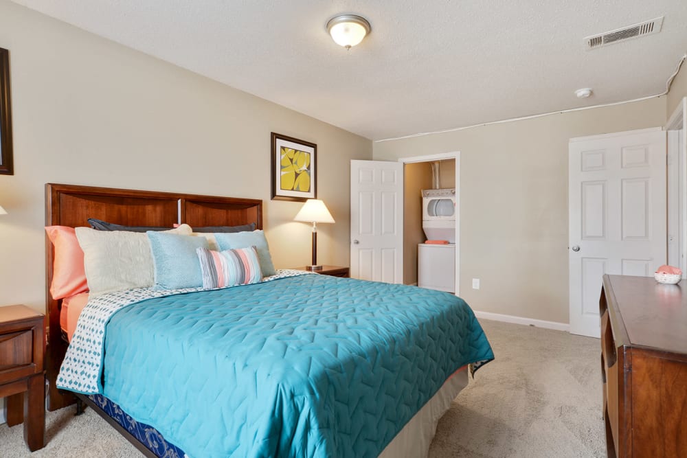 Bedroom with plenty of natural light at Avalon Apartment Homes in Baton Rouge, Louisiana