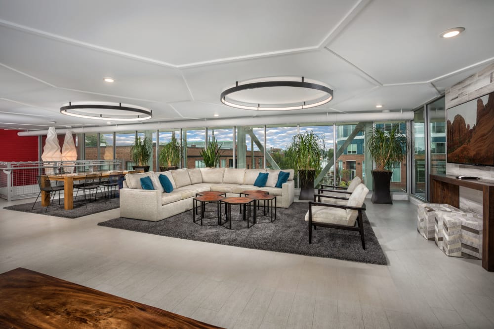 Clubhouse lounge at SYMBOL Scott's Addition in Richmond, Virginia