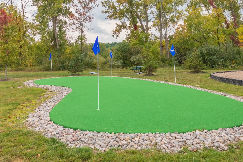 Putting green at Park Towers Apartments in Richton Park, Illinois