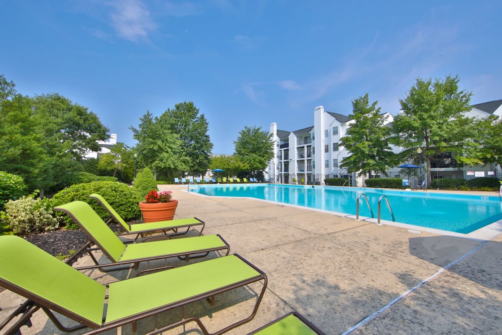 Large pool at The Apartments at Diamond Ridge in Baltimore, MD