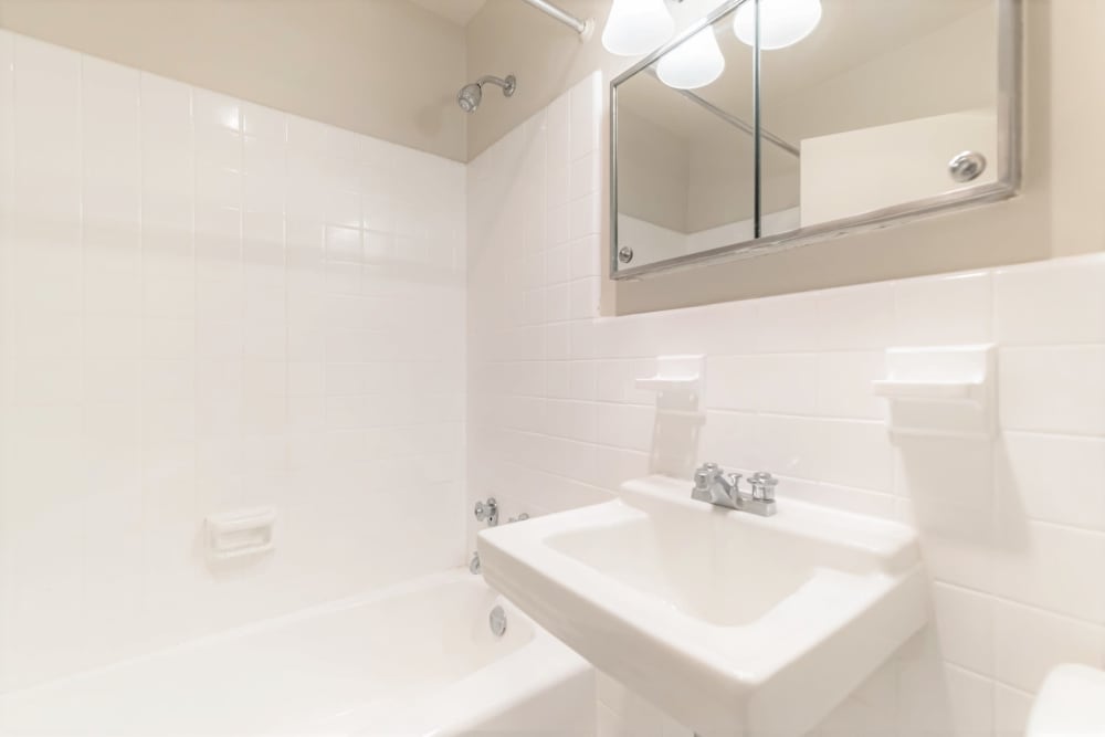Bathroom in a home at Merrill House Apartments in Falls Church, Virginia