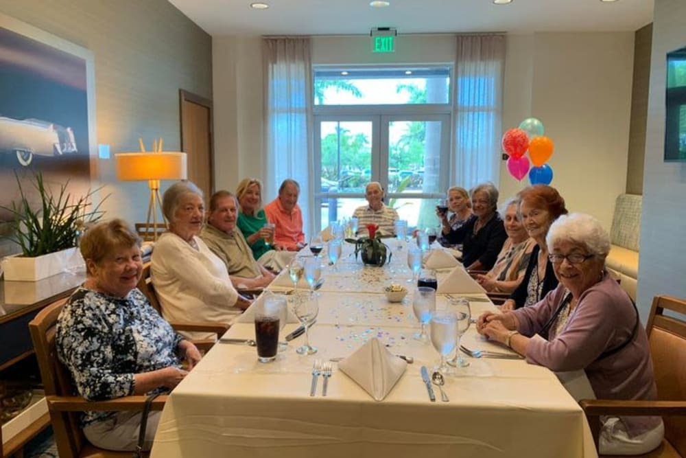 Birthday Celebration with a Delicious Meal in the Private Dining Room at All Seasons Naples in Naples, Florida