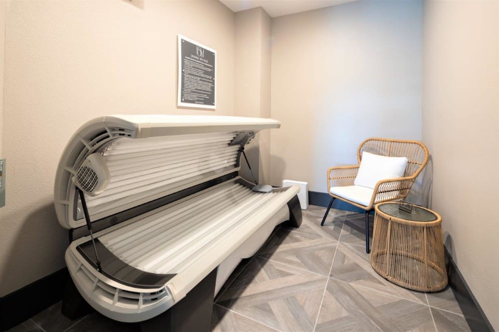 Indoor tanning bed at The Addison Skyway Marina in St. Petersburg, Florida