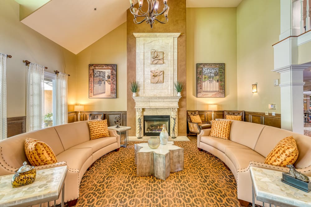 Couch seating at Pacifica Senior Living Chino Hills in Chino Hills, California