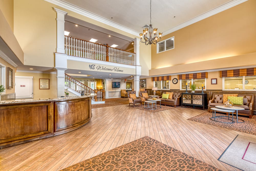 Front lobby at Pacifica Senior Living Chino Hills in Chino Hills, California