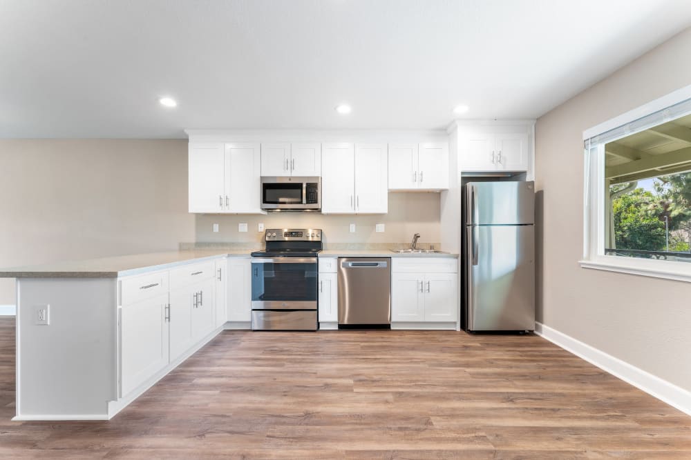 Spacious kitchen at Fremont Arms Apartment Homes in Fremont, California