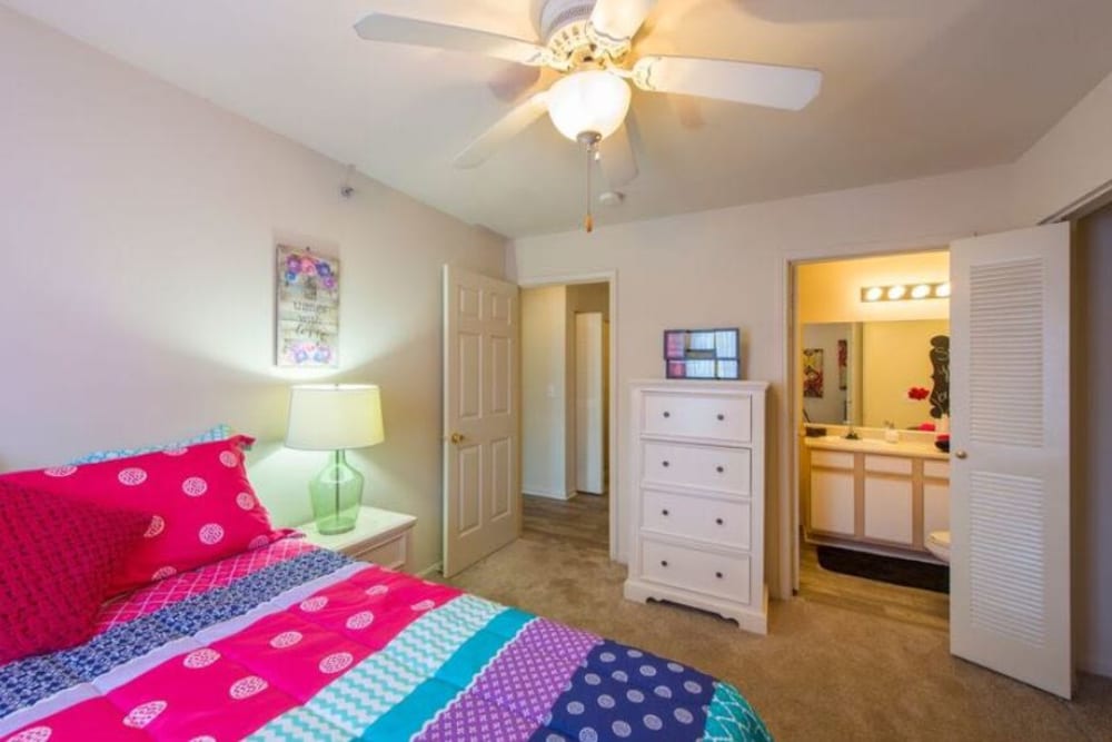 Private bedroom with closet at at Campus Crossings in Murfreesboro, Tennessee