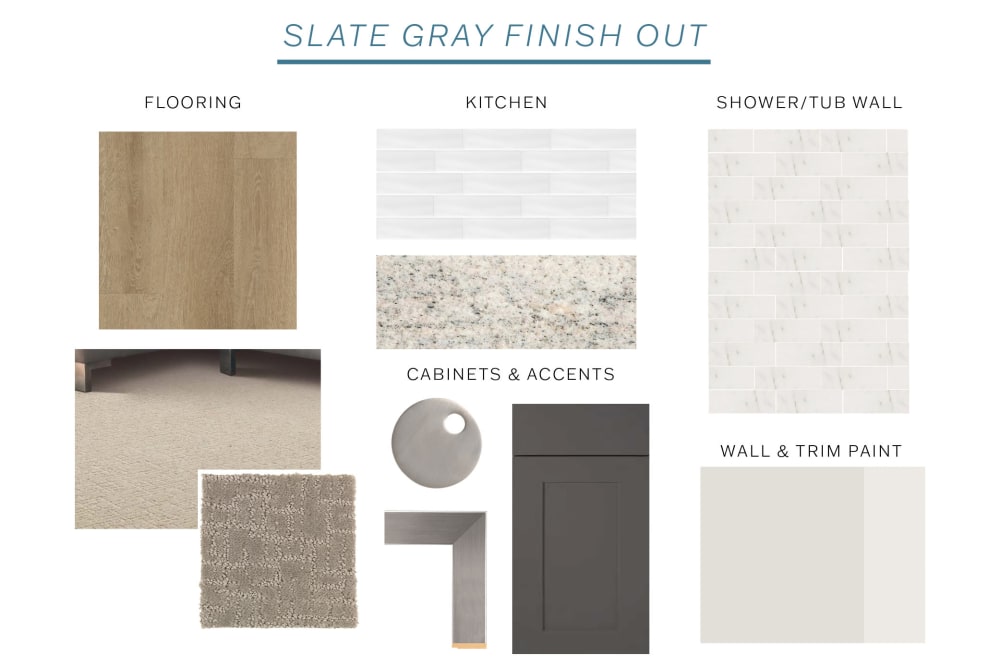 Slate grey finish out at The Avery in Austin, Texas