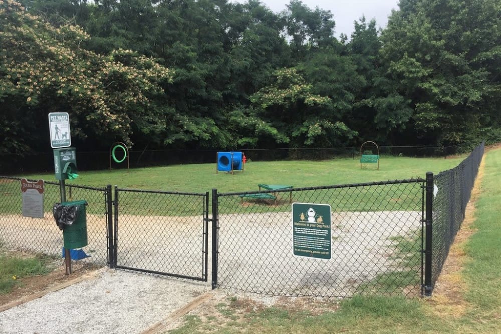Dog park at Foundry Townhomes in Simpsonville, South Carolina