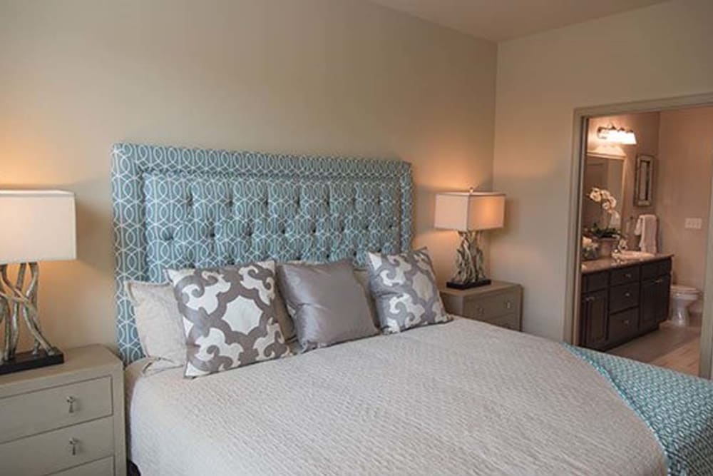 Large bed in the home at Palms at Cinco Ranch in Richmond, Texas