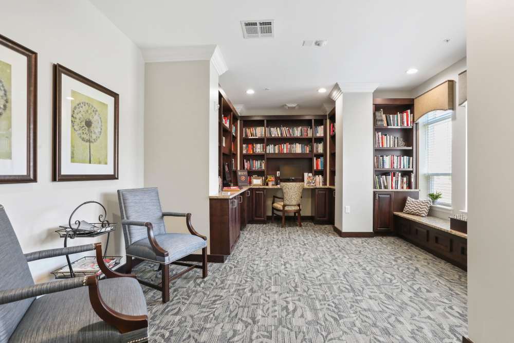 Spacious study room at Harmony at Martinsburg in Martinsburg, West Virginia