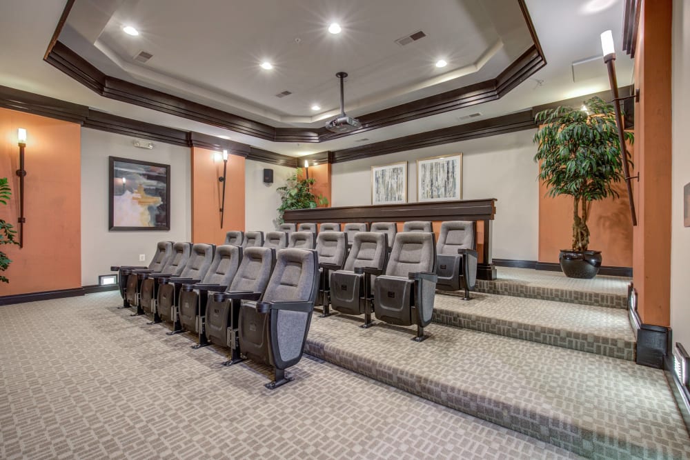 Resident theater room at The Residences at Waterstone in Pikesville, Maryland
