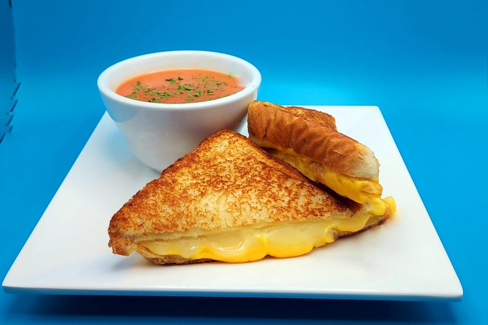 Grilled cheese and tomato soup at Meadow Ridge Senior Living in Moberly, Missouri