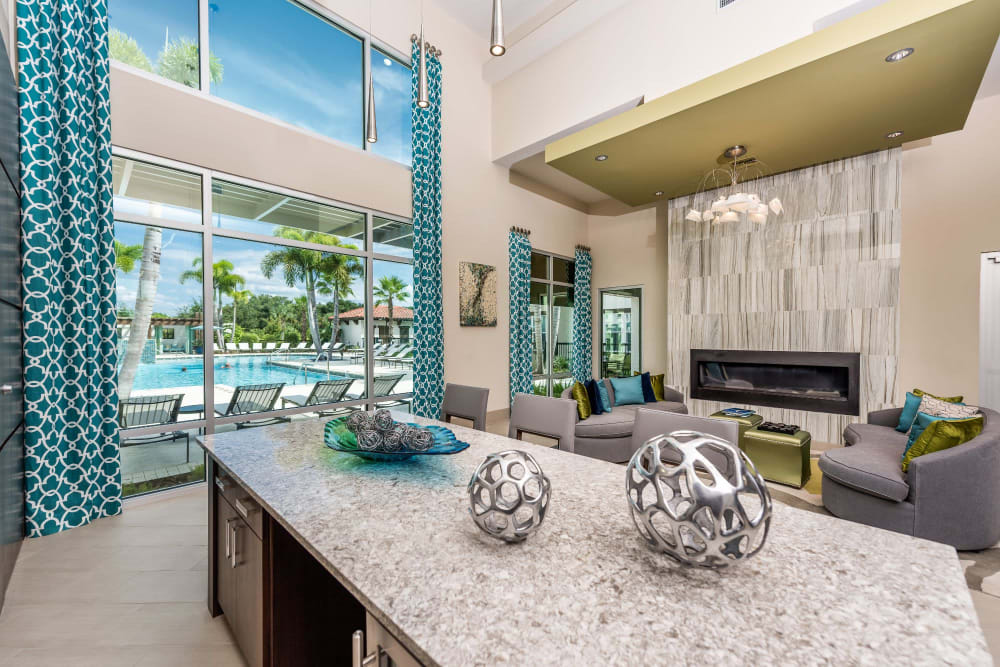 Inside the clubhouse at Amelia Westshore in Tampa, Florida