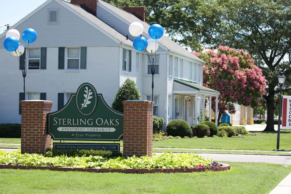 Entrance at Sterling Oaks in Norfolk, Virginia