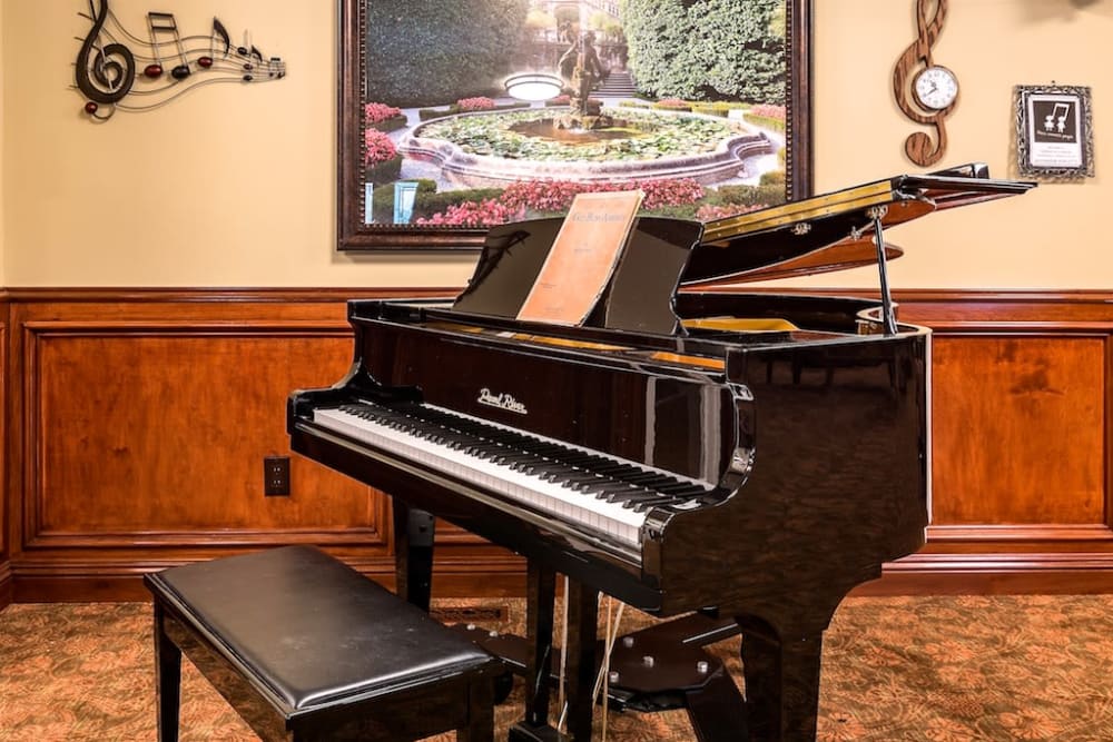 Piano at Pacifica Senior Living Heritage Hills in Hendersonville, North Carolina