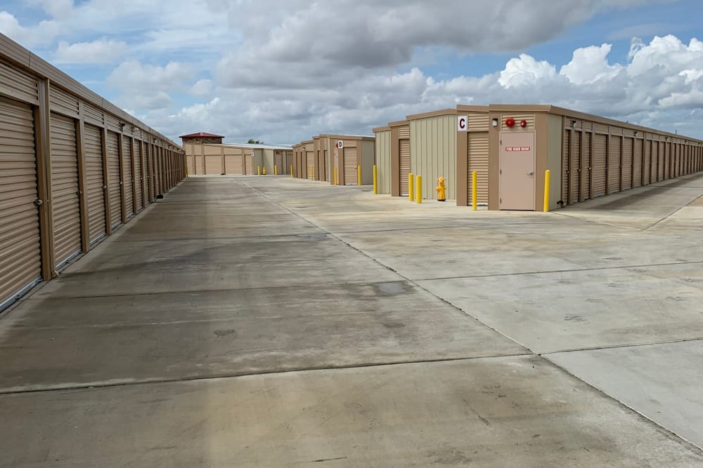 Outdoor units at BuxBear Storage Roseville in Roseville, California