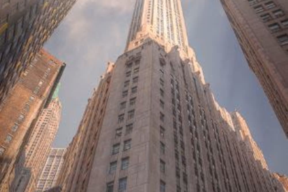 Street view of building Twenty Exchange in New York, New York