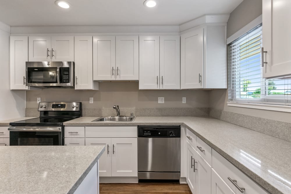 Renovated Kitchen at Pentagon Apartment Homes in Fremont, California