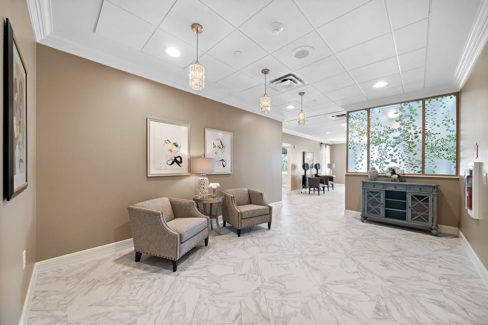 A study room at Worthington Manor in Conroe, Texas